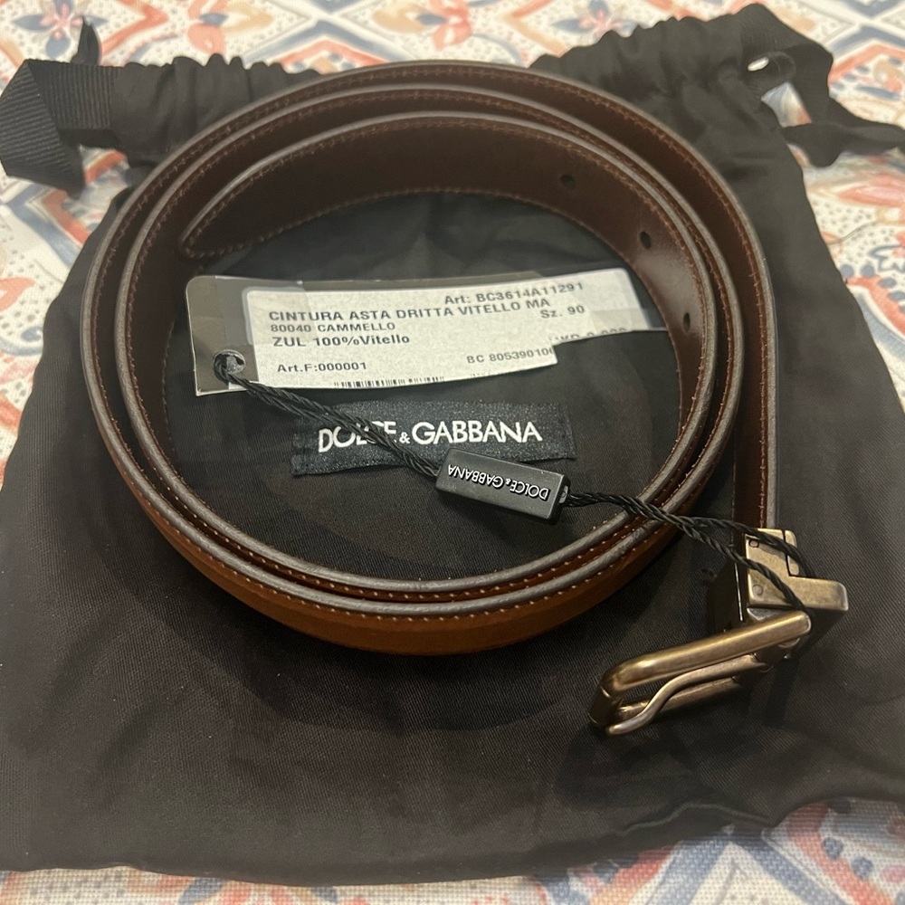 Dolce & Gabbana Women’s Brown Leather Belt (authentic)